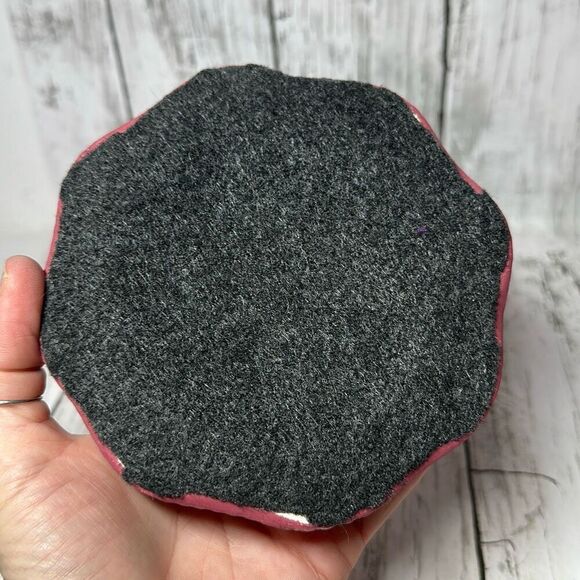 Gorgeous Burgundy Handmade Hand Crafted Christmas tree Accented with Roses 11” - Picture 7 of 8